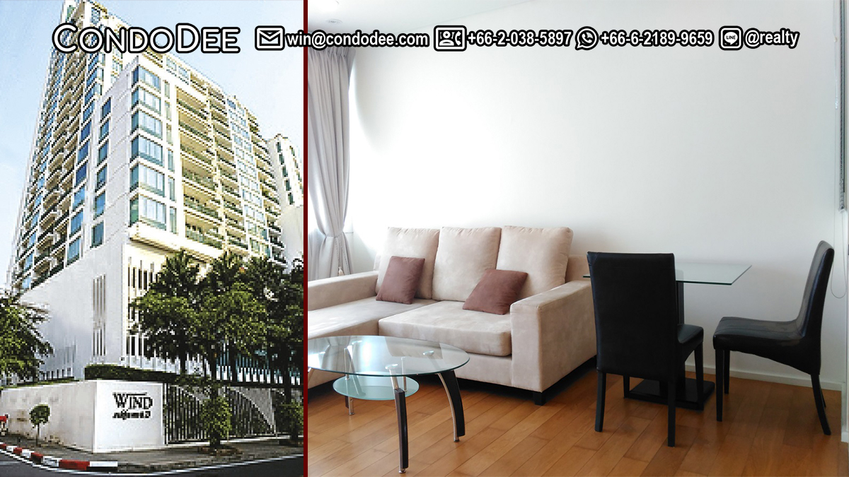 This 1-bedroom condo in Asoke is available in Wind Sukhumvit 23 condominium