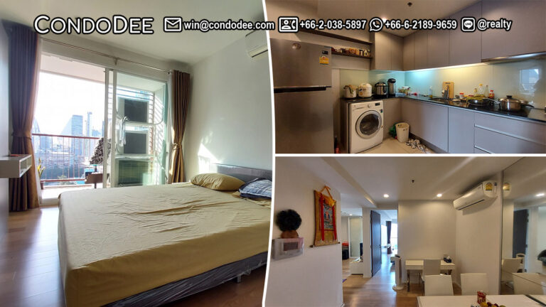 This 2-bedroom condo near BTS Asoke and Nana is available now in a popular 15 Sukhumvit Residences condominium in Bangkok CBD