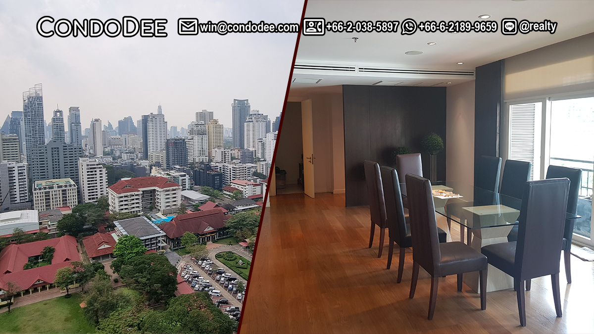 This 3-bedroom condo in Asoke is a penthouse and it's available now in Wattana Suite Sukhumvit 15 condominium near NIST International school