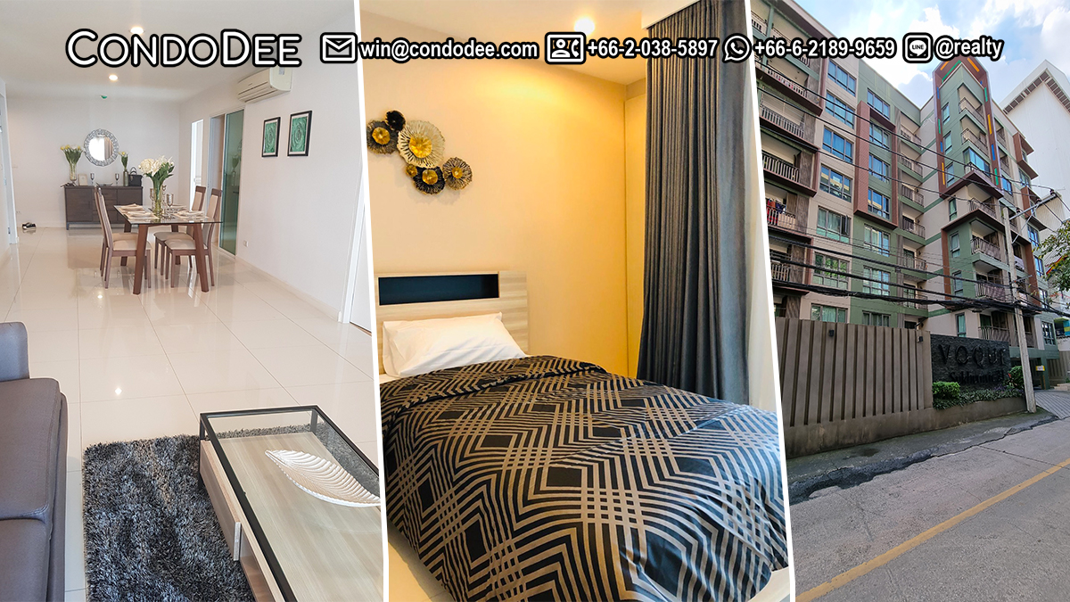 This 3-bedroom condo in Asoke is available now in Voque Sukhumvit 31 near Srinakharinwirot University