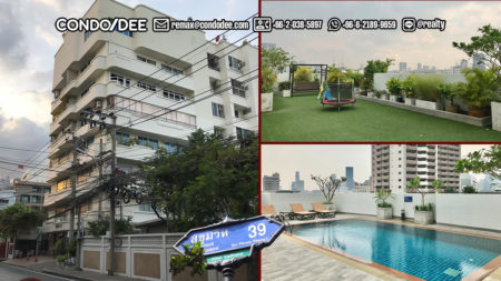 39 Suites Bangkok pet-friendly condo for sale on Sukhumvit 39 near Samitivej Sukhumvit Hospital was built in 1996.