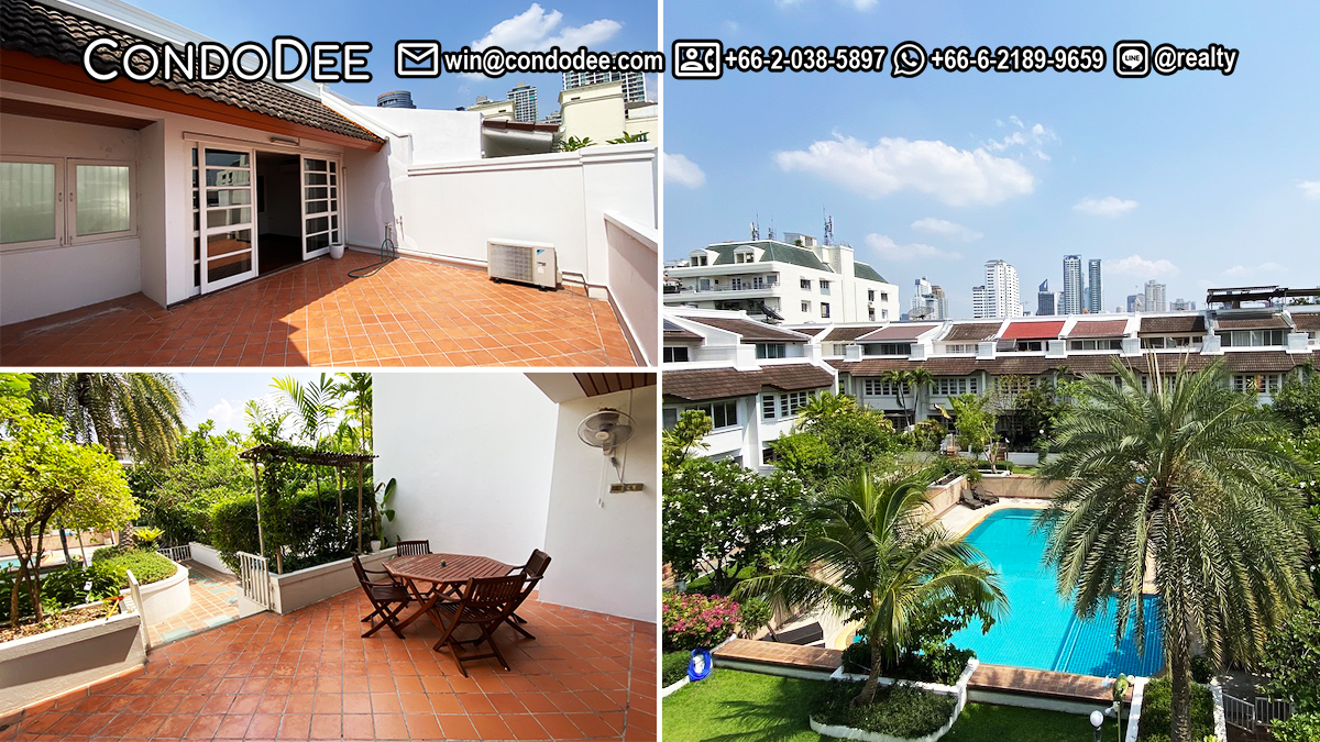 This 4-story townhouse in Asoke is available now in The Natural Place Sukhumvit 31 townhouse secured compound in Bangkok CBD near Srinakharinwirot University