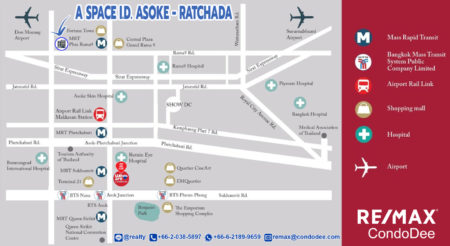 A Space ID Asoke-Ratchada Condo Near MRT Rama 9