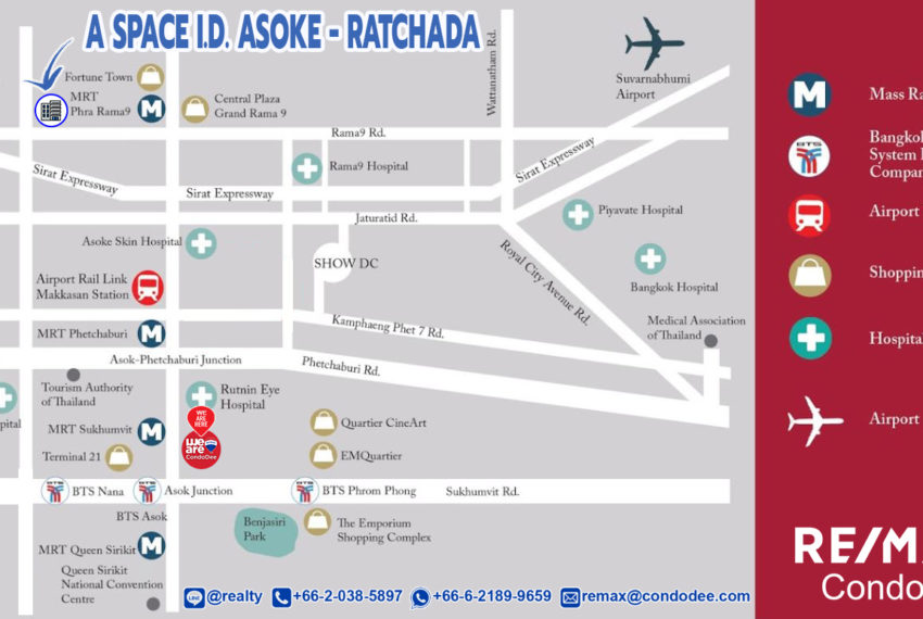 A Space ID Rama 9-Ratchada condo - map