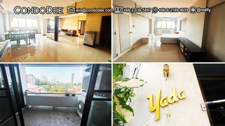 This affordable 2-bedroom condo is available now in Prompong in Yada Residential condominium on Sukhumvit 39 in Bangkok CBD
