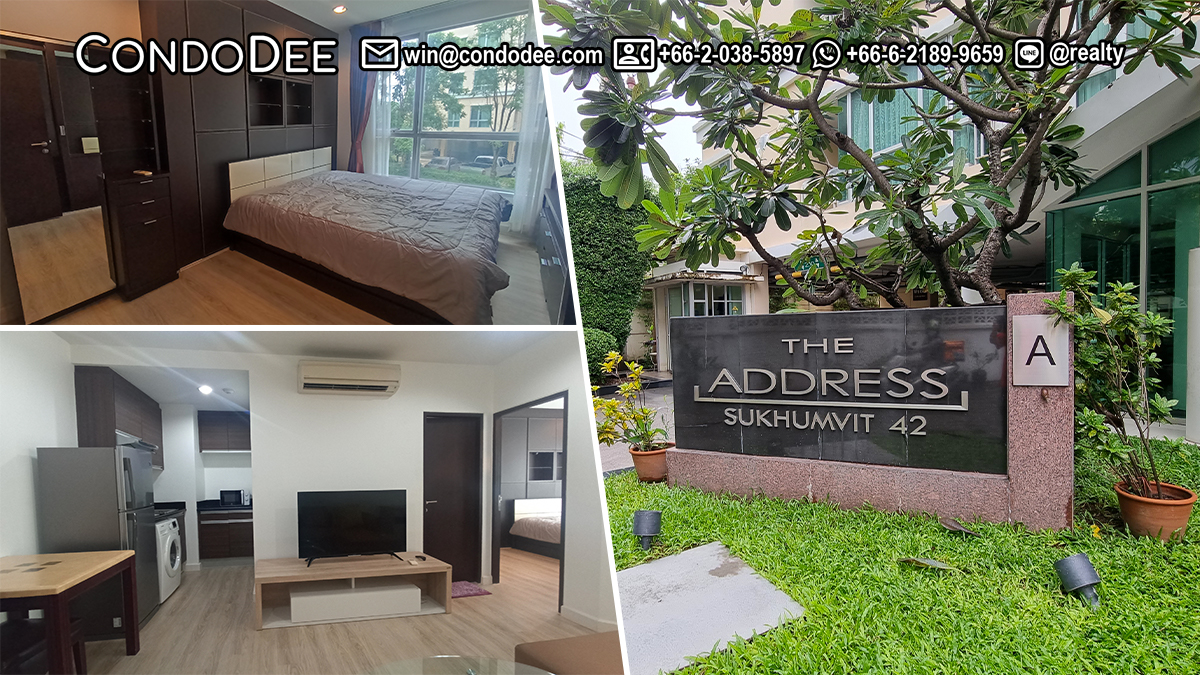 This affordable condo near BTS Ekkamai is available for sale now in The Address Sukhumvit 42 condominium.