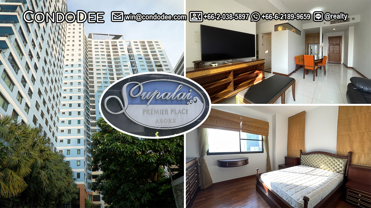 This affordable condo on a high floor is available now in a popular Supalai Premier Place Asoke condominium near Srinakharinwirot University in Bangkok CBD