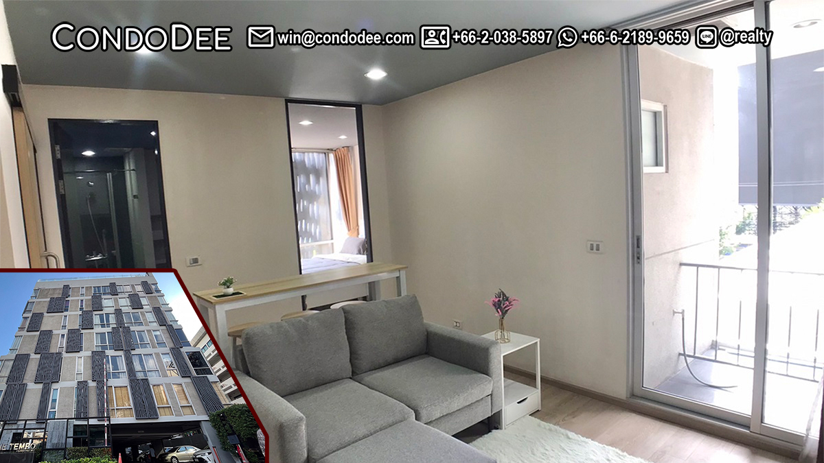 This affordable condo in Ruamrudee Bangkok is available now in The Tempo condominium near BTS Ploenchit