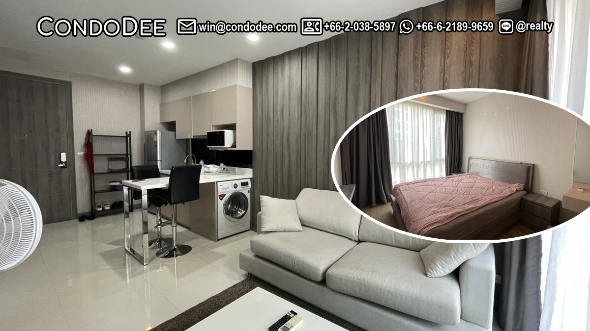 This affordable condo is located on Sukhumvit 16 in Trapezo condominium near MRT Queen Sirikit in Bangkok CBD and it's available now for sale at a good price