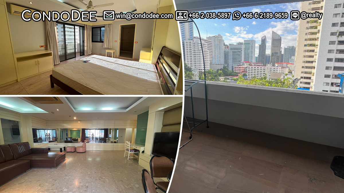This affordable spacious condo in Prasarnitr (Sukhumvit 23) is available now in a popular Prestige Towers condominium in Asoke in Bangkok CBD
