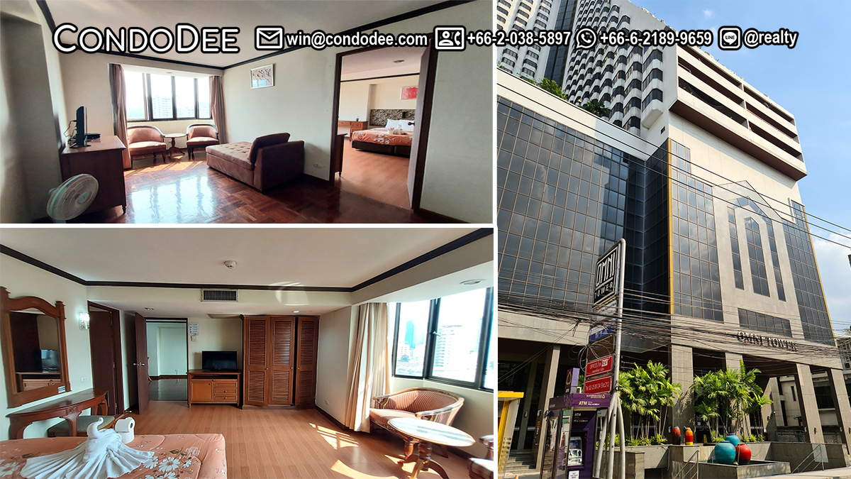 This affordable condo on Sukhumvit 4 is located near the park and it's available now for sale in a popular Omni Tower Sukhumvit Nana Condominium in Bangkok CBD