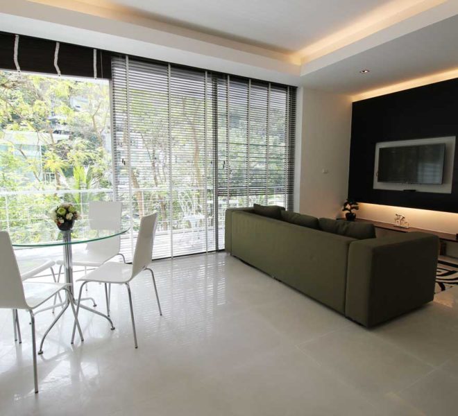 Apartment Phuket Vacation Home Deal in Kamala in The Trees Residence - living area