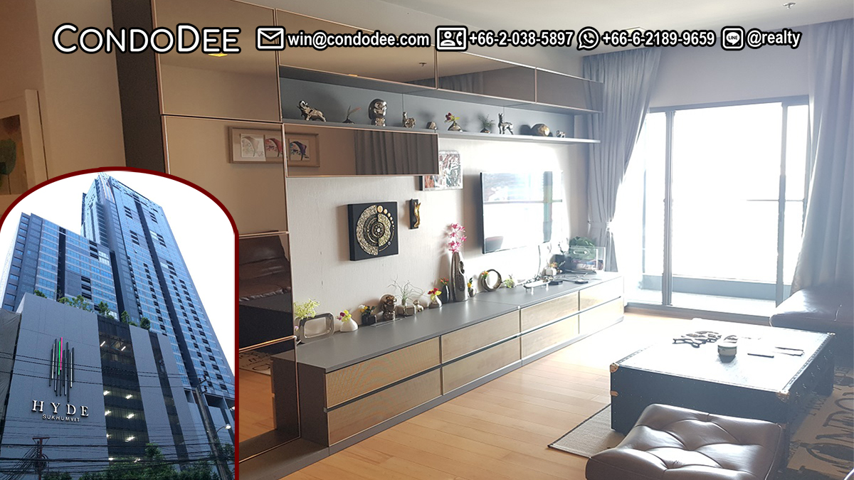 This Bangkok apartment on Sukhumvit for sale is available now in one of the most popular condominiums in Bangkok CBD Hyde Sukhimvit 13 located just next to BTS Nana