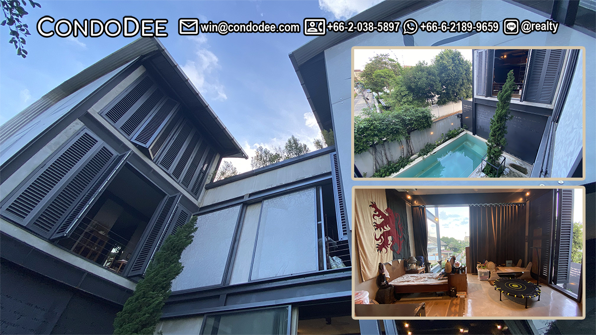 This Bangkok house near BTS Ekkamai with a private pool is available now for serious inquiries.
