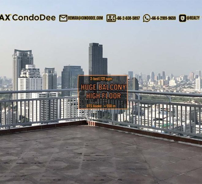 Bangkok condo sale large balcony - Grand Park View Asoke
