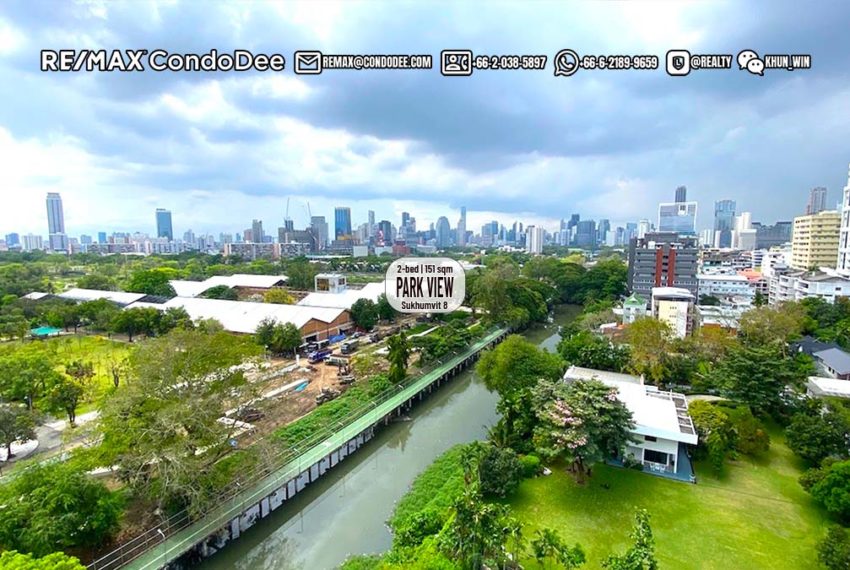 Bangkok condo sale park view Sukhumvit 8 - view canal