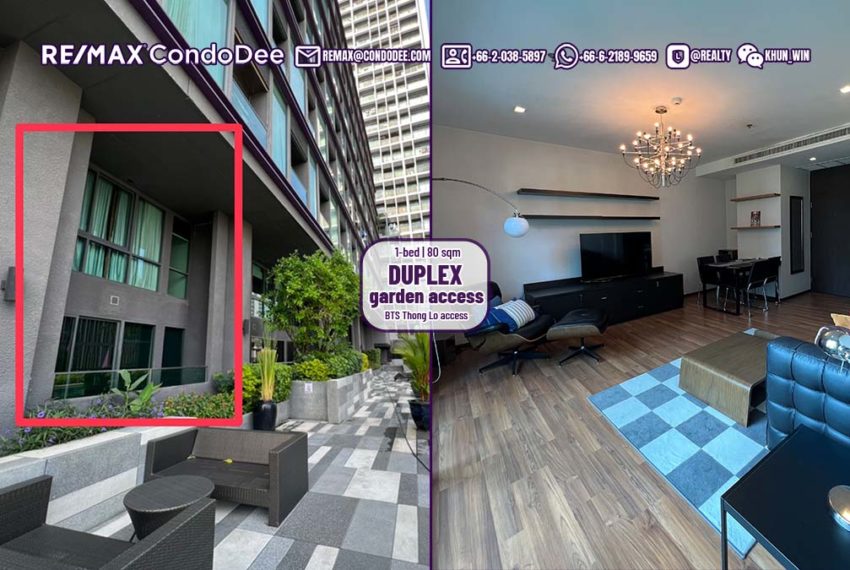 Bangkok duplex condo sale Thonglor garden access