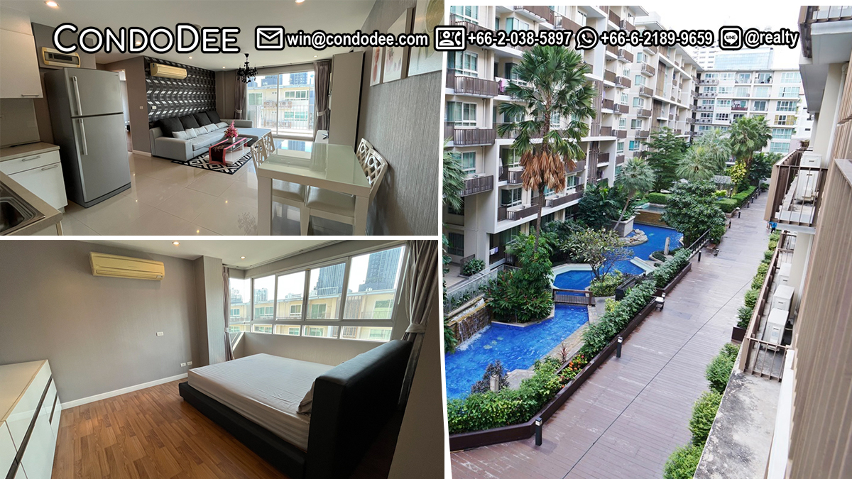 This beautiful 2-bedroom condo in Thonglor is available now in a popular The Clover Thonglor residence