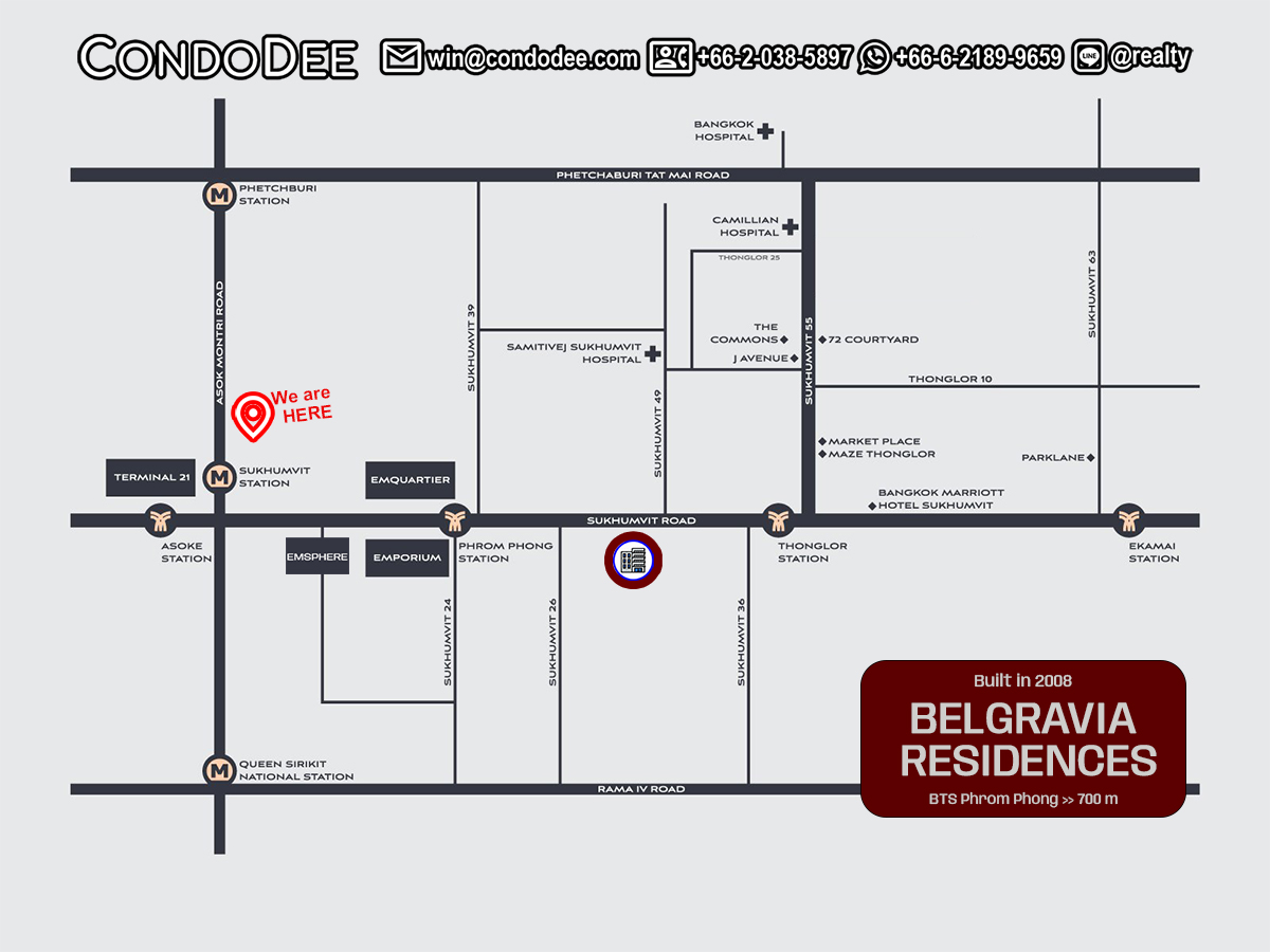 Belgravia Residences Sukhumvit 30/1 luxury Bangkok condo for sale near BTS was built in 2008.