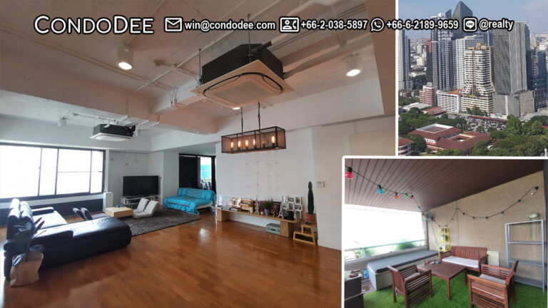 This big apartment for sale in Asoke is a real estate on Sukhumvit 21 in a popular Asoke Tower condo for sale in Bangkok CBD