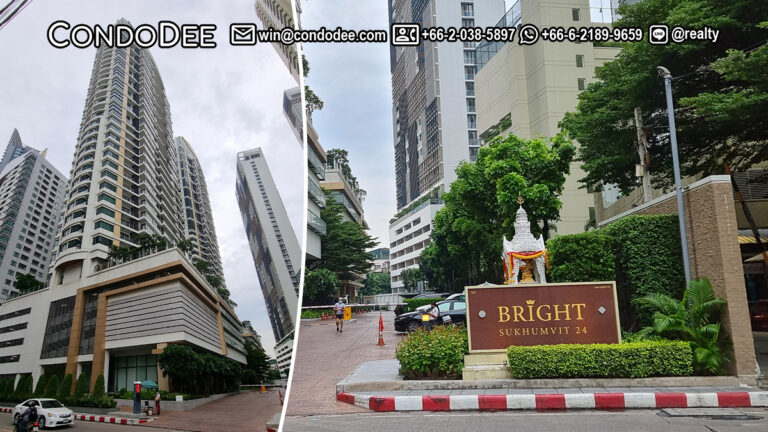 Bright Sukhumvit 24 condo for sale is a luxury real estate in Phrom Phong in Bangkok located only a short walk from BTS, Emporium, and Emquartier shopping malls