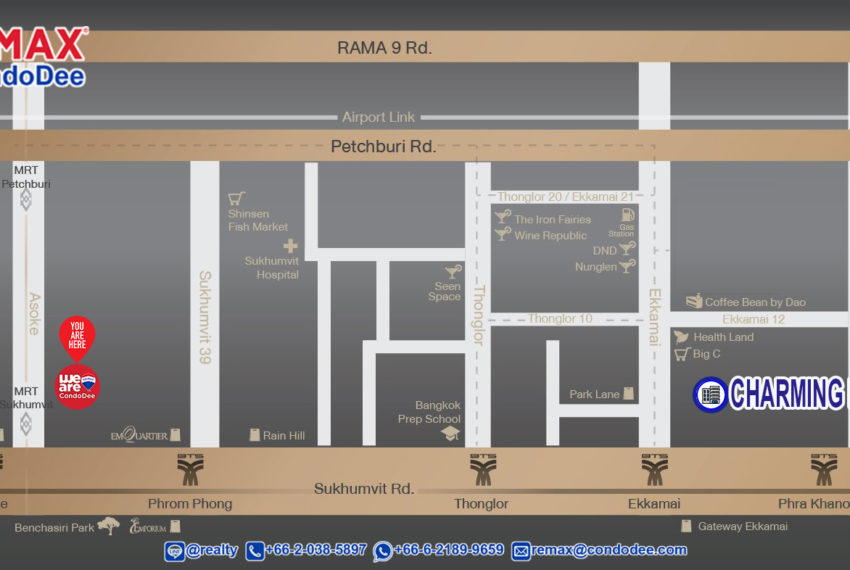 Charming Resident Ekkamai 6 apartment - map