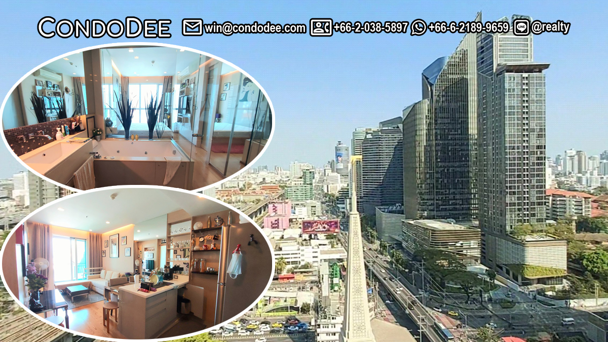 This condo with 1 bedroom condo is located near MRT Phetchaburi in Bangkok's most business center and it's available now for sale in a popular luxurious The Address Asoke condominium near Makkasan Airport Link station