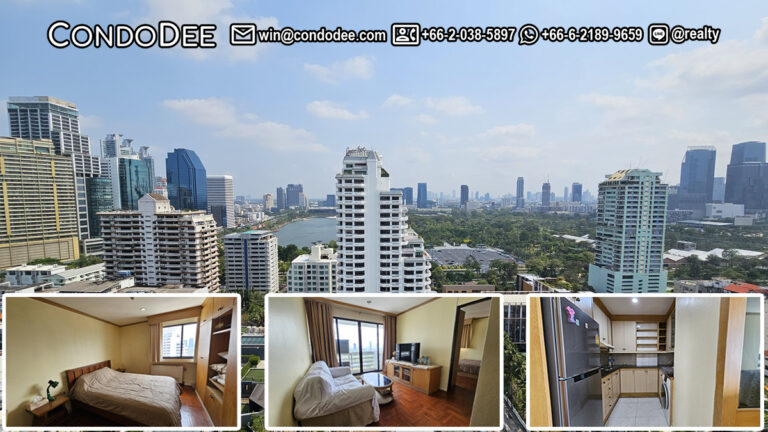 This condo with amazing view of Banjakitti Park and the lake is a rare property available now for sale at a reasonable price at Sukhumvit Park condominium near BTS Asoke and Nana in Bangkok CBD