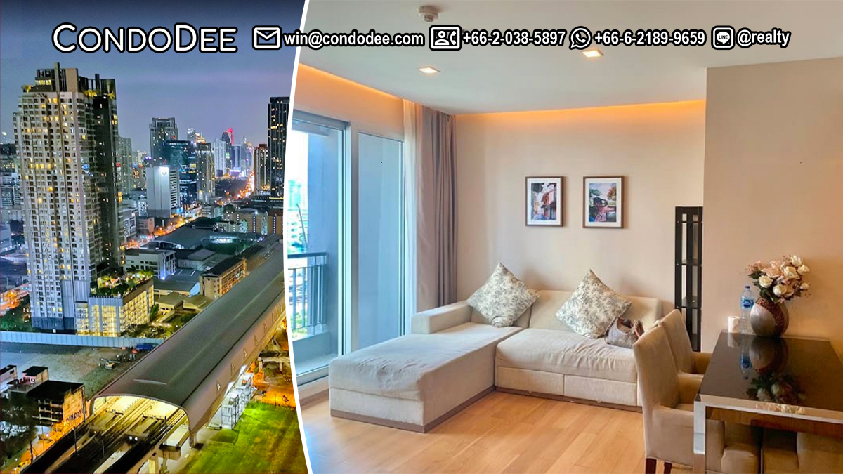 This condo in Asoke on a low floor is available now in a popular luxury The Address Asoke condominium near MRT Phetchaburi and Makkasan Airport Railink in Bangkok CBD