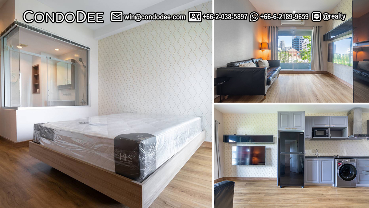 This condo in Prompong with 1 bedroom is available now in The Seed Mussee condominium on Sukhumvit 26 in Bangkok CBD