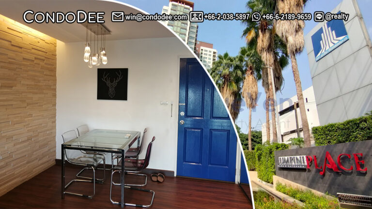 This condo in Rama 9 on a low floor is available now in Lumpini Place Rama 9 condominium in Bangkok's New CBD