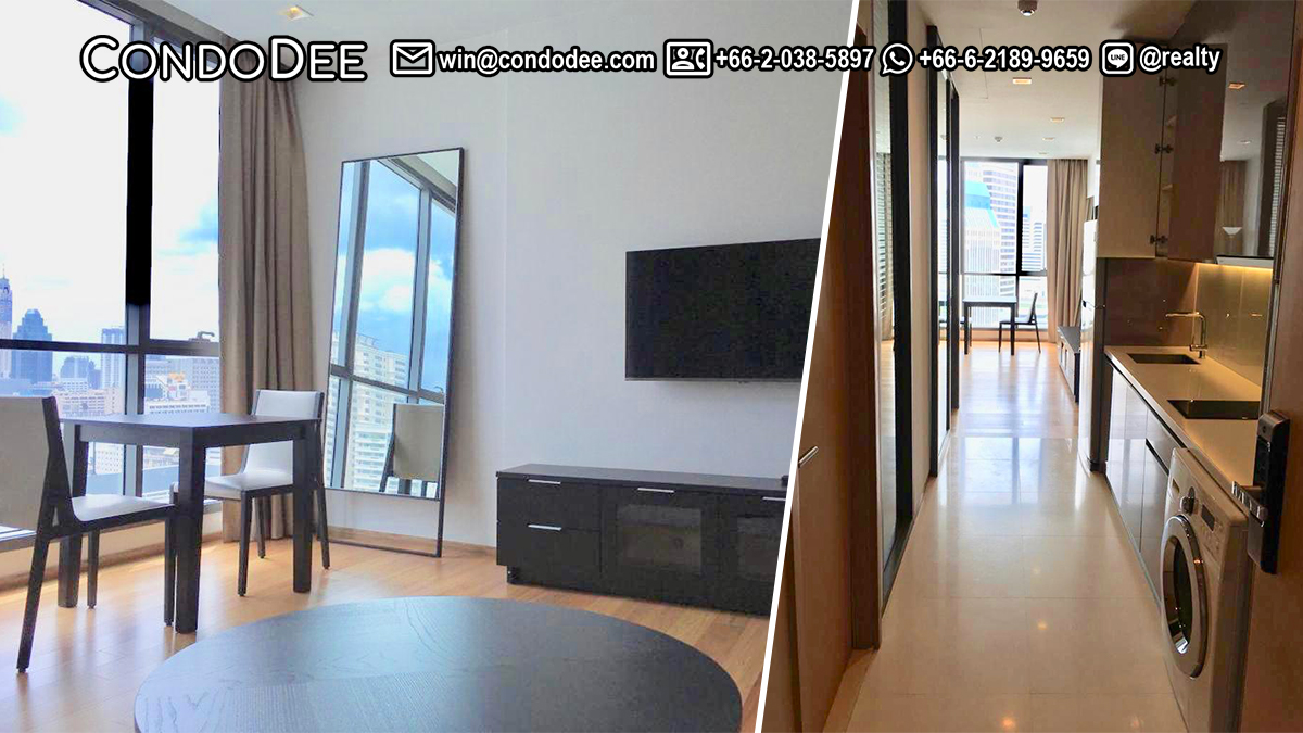 This condo on Sukhumvit 13 on a mid-floor is available now in Hyde condominium near BTS Nana in Bangkok CBD.