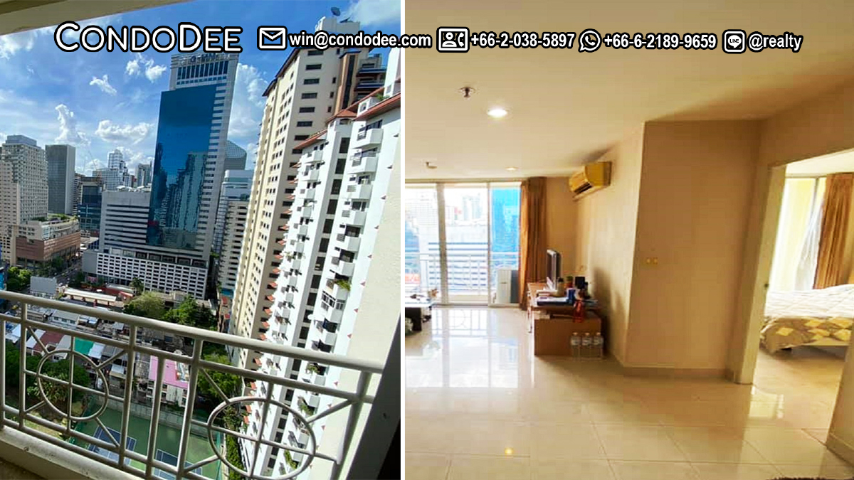 This condo in Sukhumvit 21 is available for sale with a tenant on a high floor at Asoke Place Condominium in Bangkok CBD