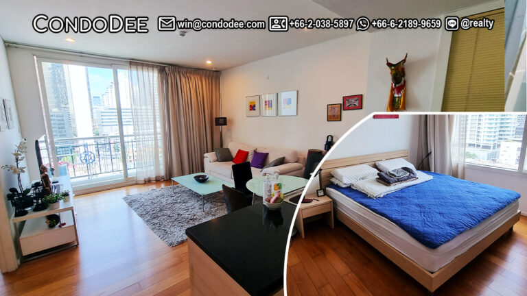 This condo on Sukhumvit 23 with 1 bedroom is available now in a popular Wind condominium near Srinakharinwirot University and BTS Asoke in Bangkok CBD