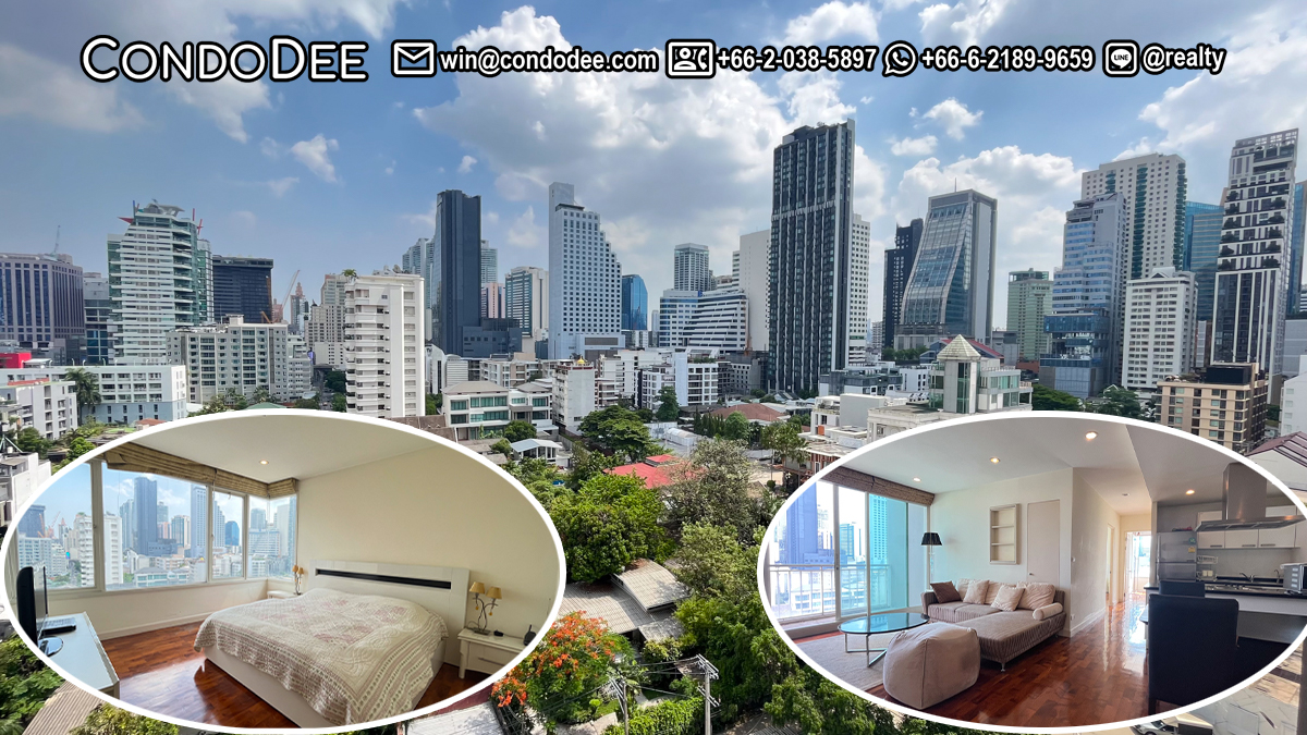 This condo on Sukhumvit 31 is a 2-bedroom property located in a popular Baan Siri 31 condominium in Bangkok CBD