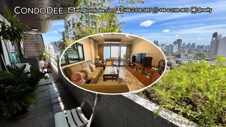 This condo on Sukhumvit 43 for sale is located on a high floor at Richmond Palace condominium in Bangkok CBD