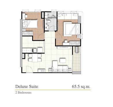Deluxe Suite - layout - Supalai Oriental