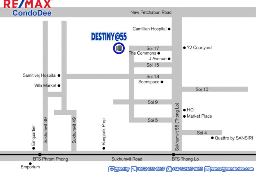 Destiny @ 55 Thonglor apartment - map
