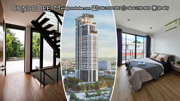This duplex near BTS Ekkamai is available now for sale at an attractive price in a popular Maru Ekkamai 2 condominium in Bangkok CBD