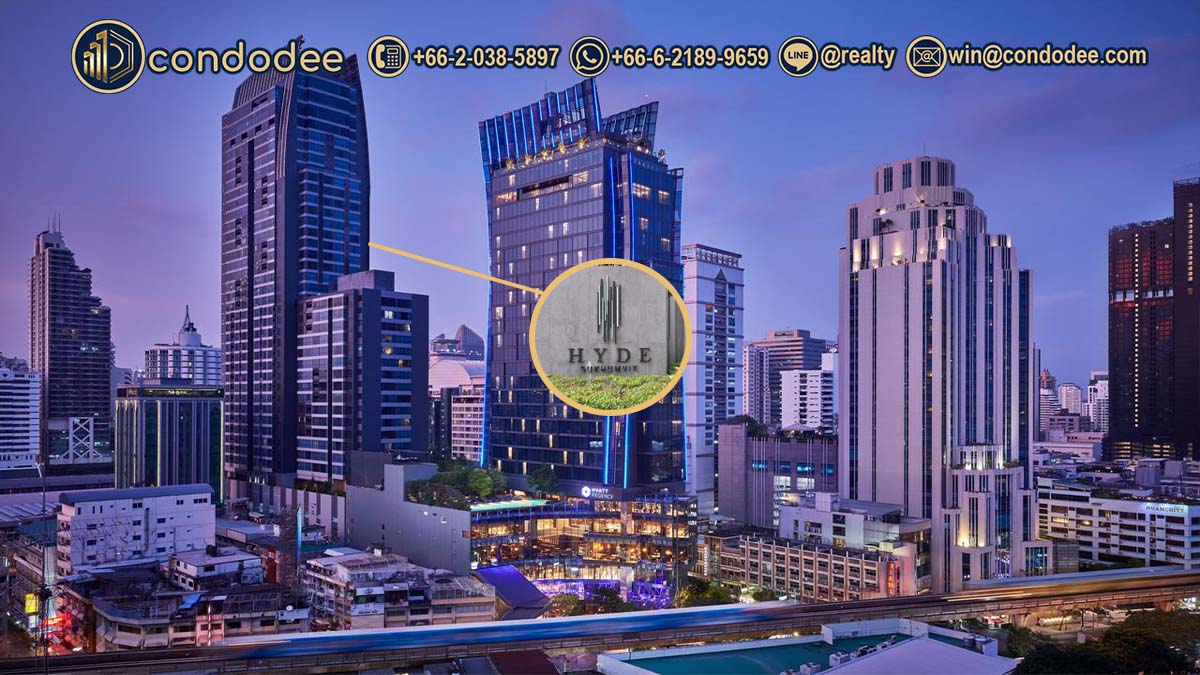 Hyde Sukhumvit 13 condo building near BTS Nana in Bangkok | อาคารคอนโดไฮด์ สุขุมวิท 13 ใกล้สถานี BTS นานา ในกรุงเทพฯ