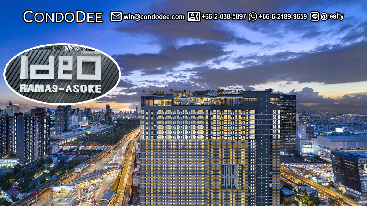 Ideo Rama 9 - Asoke luxury condo for sale in Bangkok's new CBD was built by Ananda Development PCL in 2022