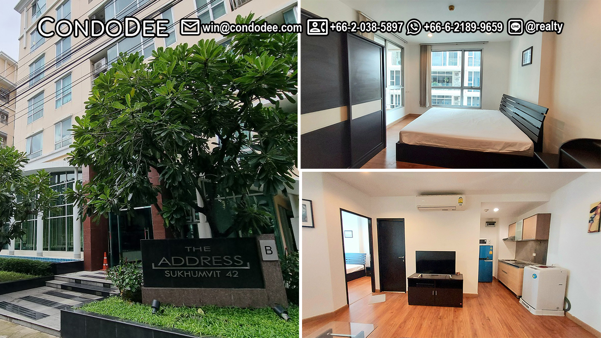 This investment condo is a great buy-to-let property for sale in a popular The Address Sukhumvit 42 condominium near BTS Ekamai in Bangkok CBD
