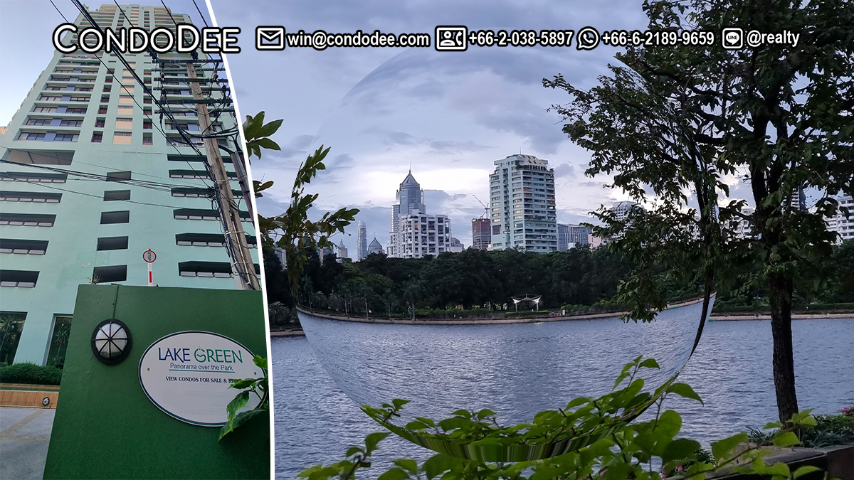 Lake Green Bangkok condo for sale on Sukhumvit 8 near Benjakitti Park is a high-rise building located in Nana, the heart of Bangkok's tourist and business district.