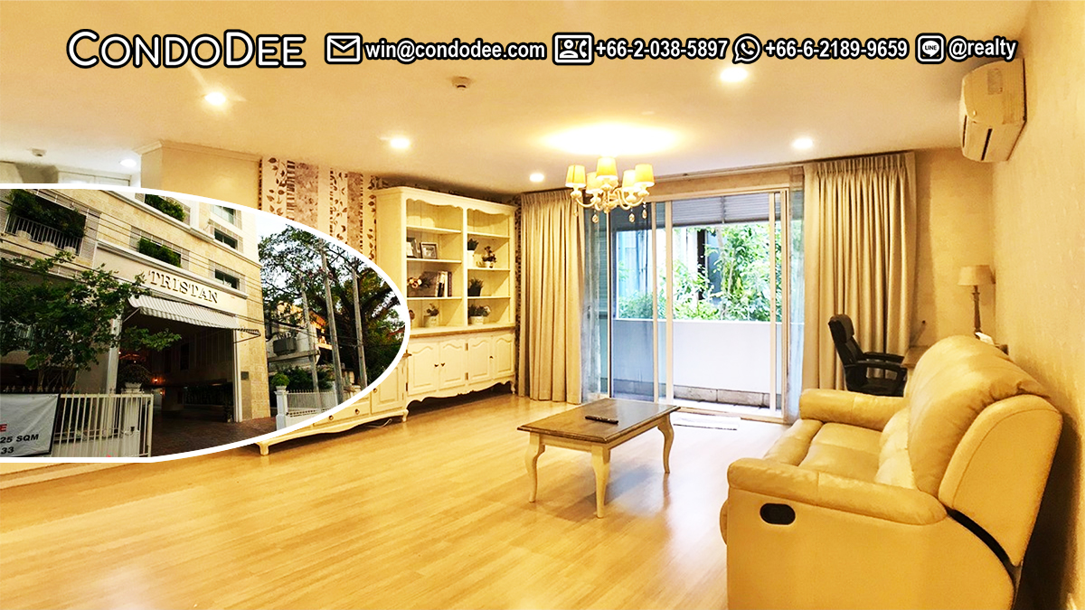 This large 2-bedroom condo for sale on Sukhumvit 39 in Tristan pet-friendly condominium is available now.
