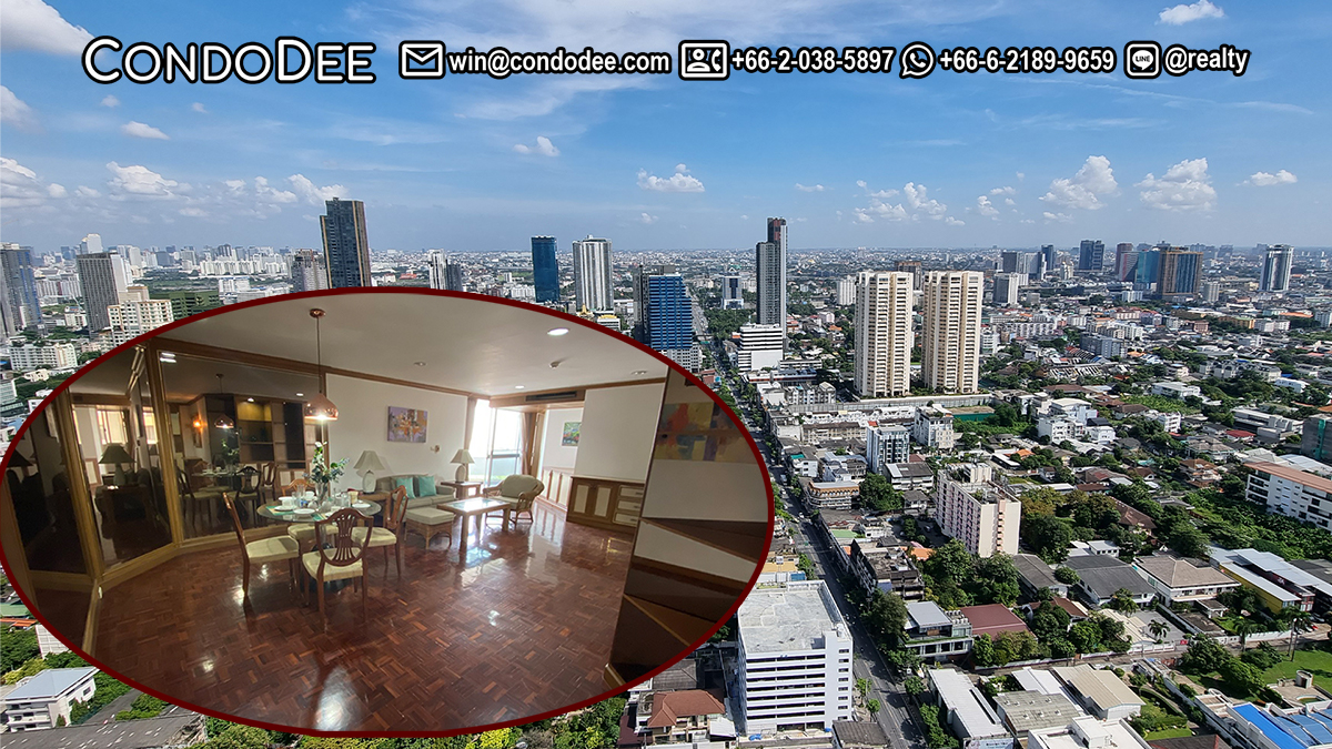 This large affordable condo in Ekkamai in Bangkok is available in Tai Ping Towers condominium on Sukhumvit 63