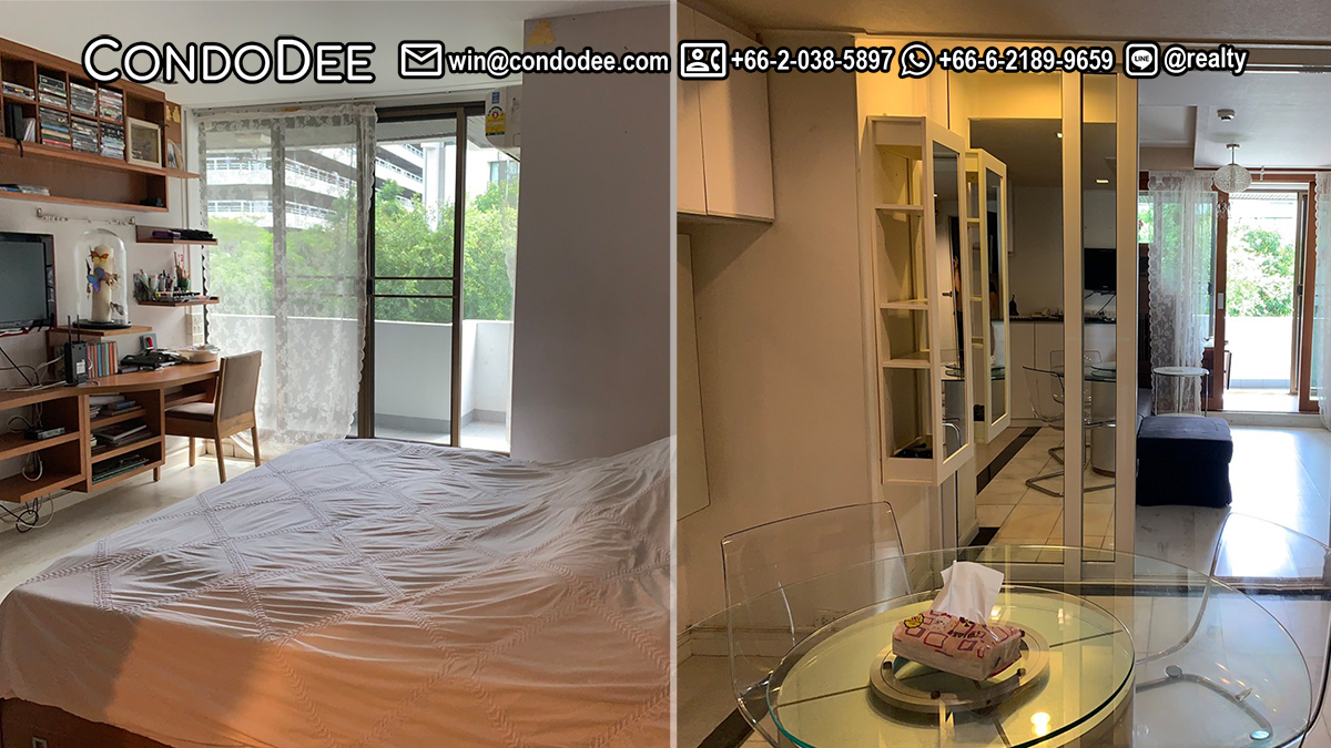 This large apartment near BTS Asoke is available in Lake Avenue condominium on Sukhumvit 16 in Bangkok CBD