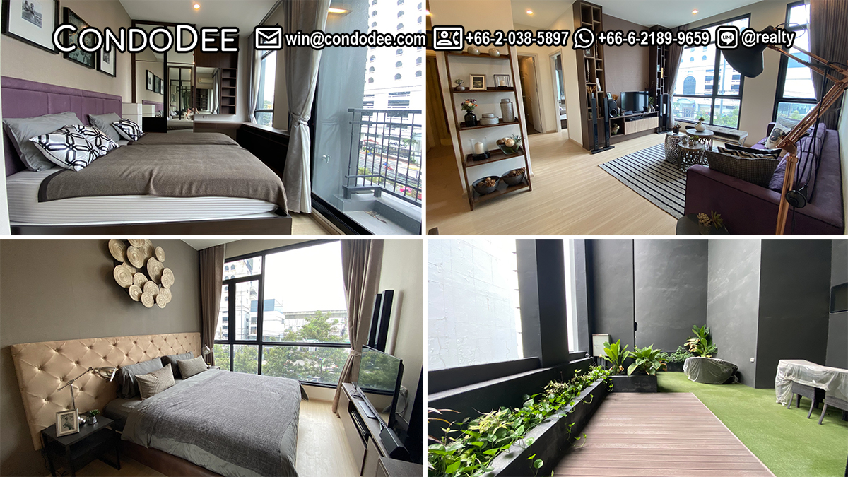 This large apartment with a private garden is a unique luxury property that is available now in The Capital Ekamai-Thonglor condominium on Phetchaburi Road in Bangkok CBD