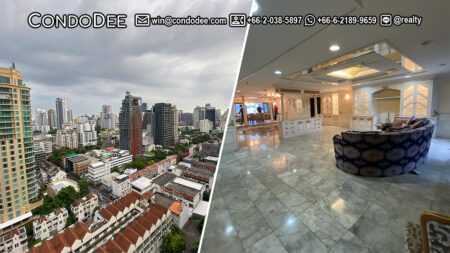 This large apartment in Asoke with 4 bedrooms and 5 balconies is available now at Prestige Towers Sukhumvit 23