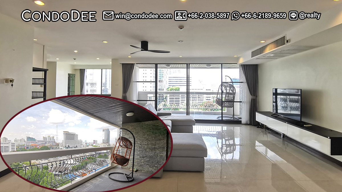This large Bangkok apartment with 3 bedrooms near Srinakharinwirot University is available now in Prime Mansion One condo in Asoke on Sukhumvit 31