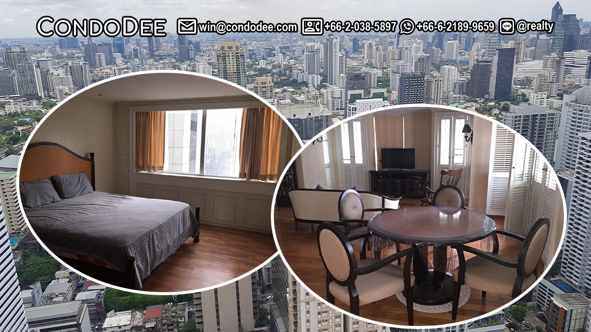 This large condo in Asoke on Sukhumvit 21 with 2 bedrooms and an unblocked view is available in the Asoke Place condominium in Bangkok CBD